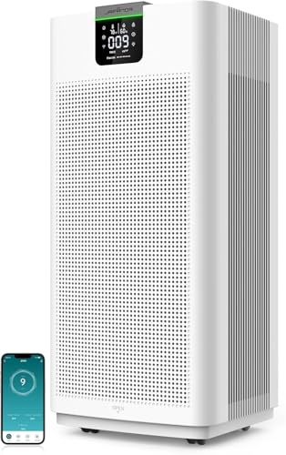 Air Purifiers for Home Office Large Space 4575 ft², APP & Alexa, True HEPA Activated Carbon Air Filter, Large Room Air Purifier for 99.97% Dust