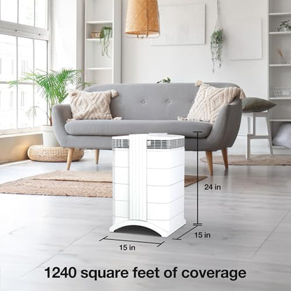 IQAir HealthPro Compact XE Air Purifier - Compact HyperHEPA Filtration for Rooms up to 1240 sq ft - Allergens, Smoke, Dust, Mold, Pet Dander, Swiss