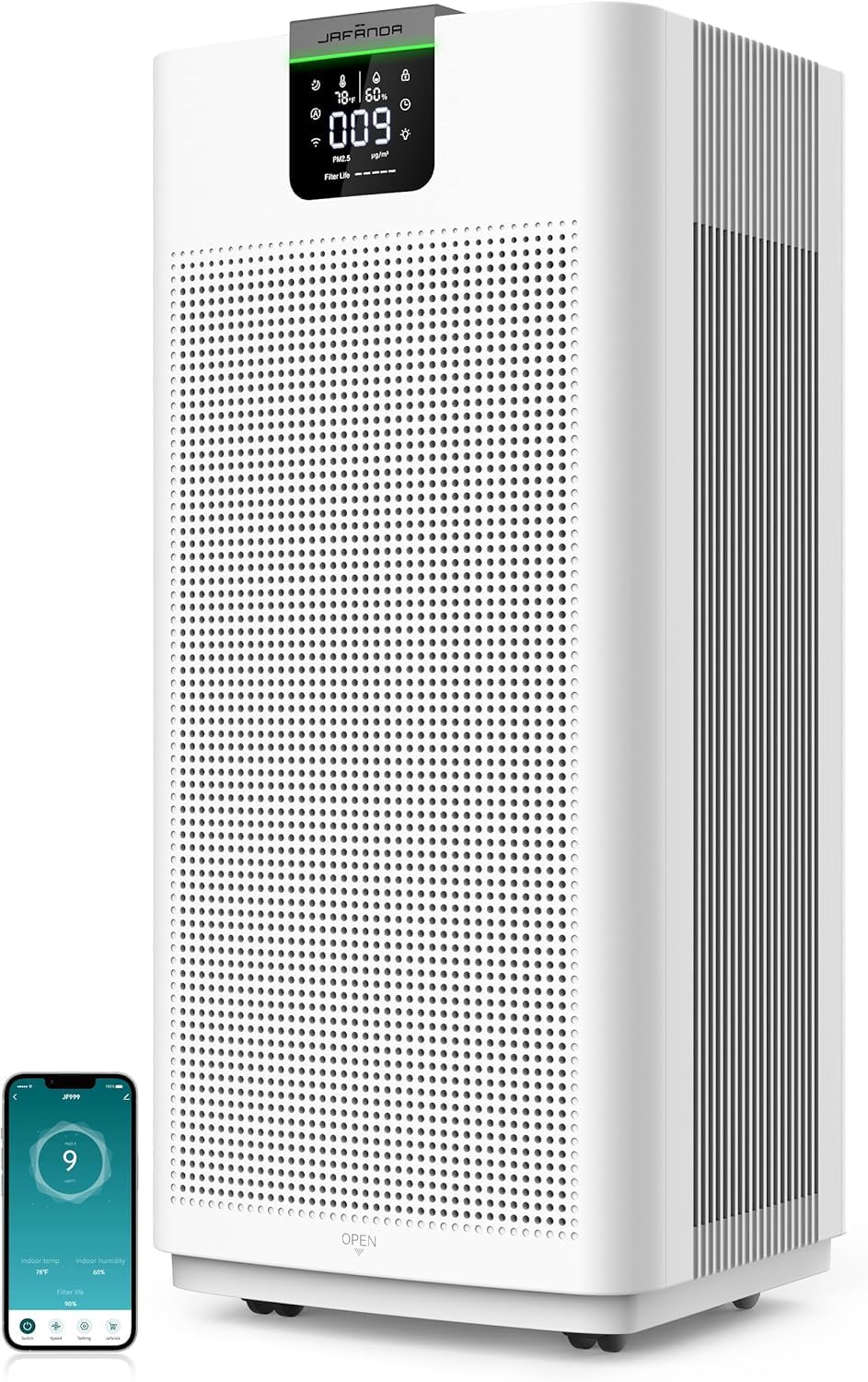 Air Purifiers for Home Office Large Space 4575 ft², APP & Alexa, True HEPA Activated Carbon Air Filter, Large Room Air Purifier for 99.97% Dust